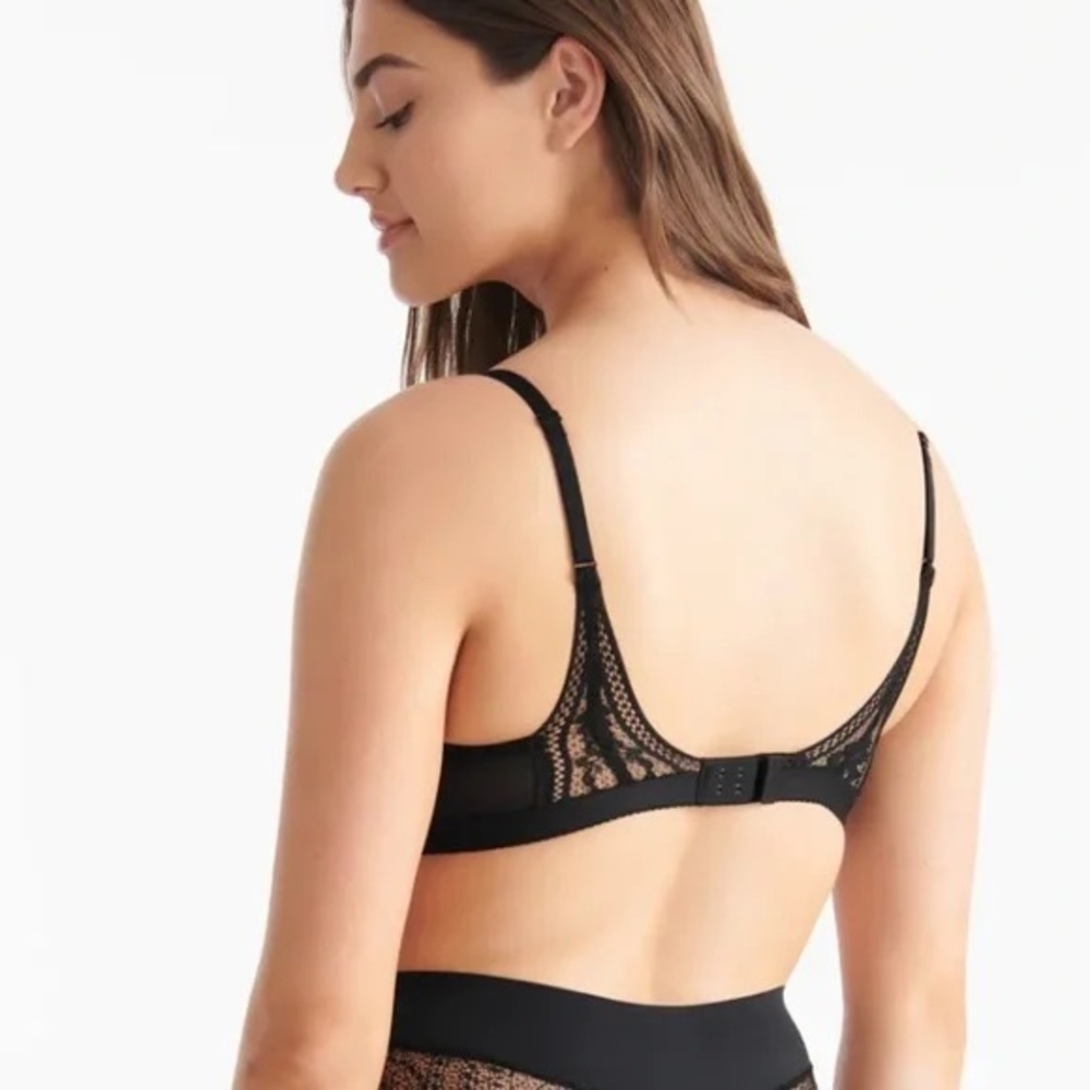 NWT KNIX Lace Deep V Bralette, Black (XXL) - Picture 2 of 11